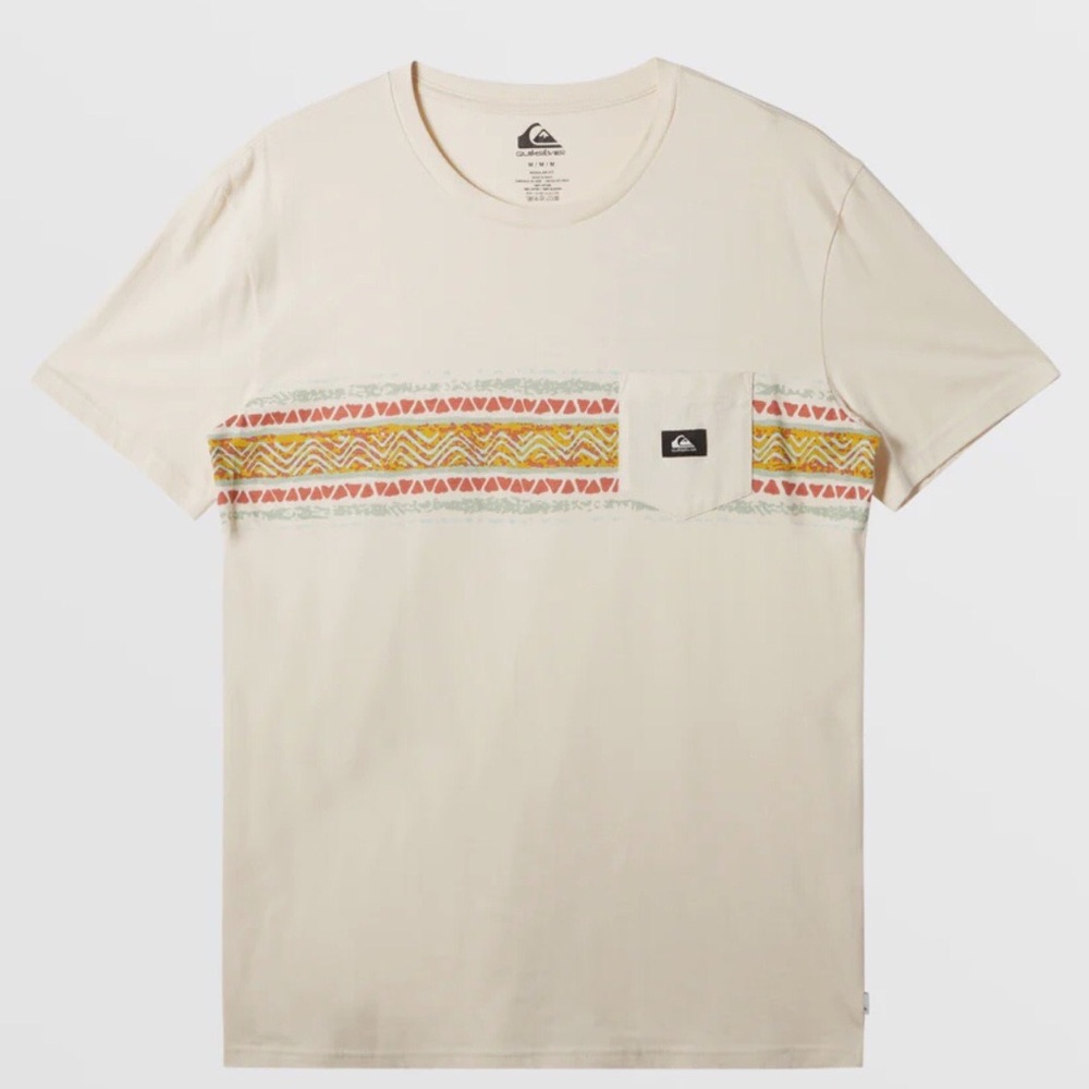 QUIKSILVER Mesa Stripe Pocket T-Shirt SMALL BRAND NEW